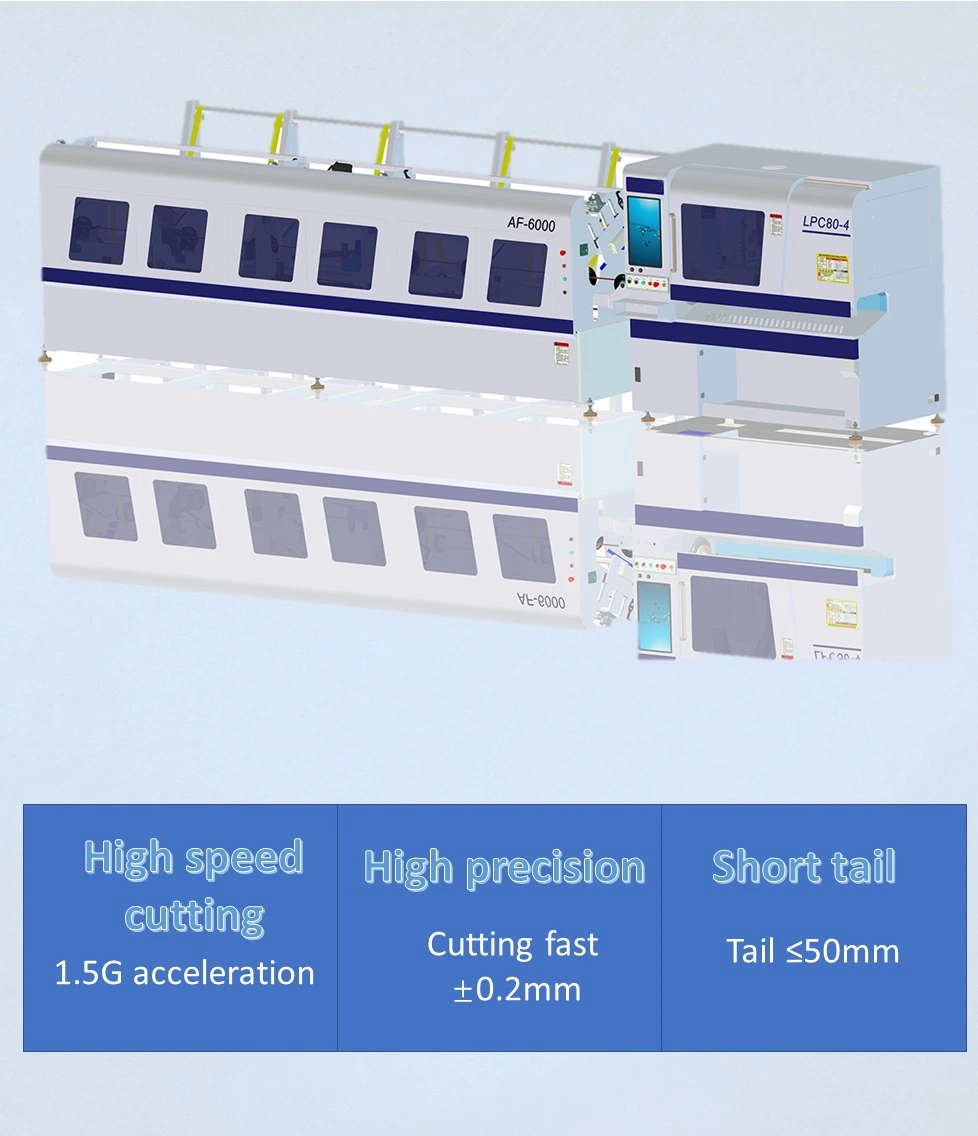 High Power Fiber Laser Pipe Cutting Machine Laser Cut Square Tube Pipe Round Tube Machine with Metal Tube Material for Stainless Steel Tube Iron Carbon Steel